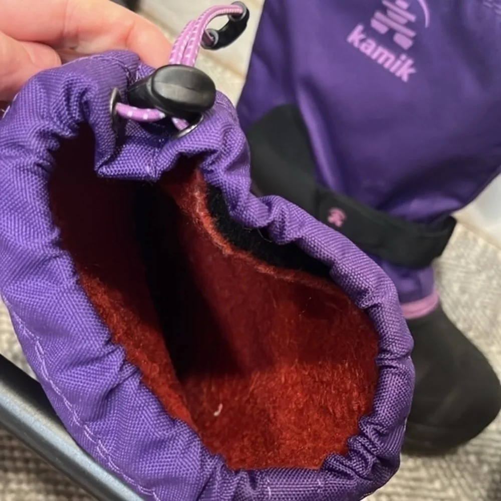 Kamik Waterbug 5 insulated kids size 4 purple‎ winter boots